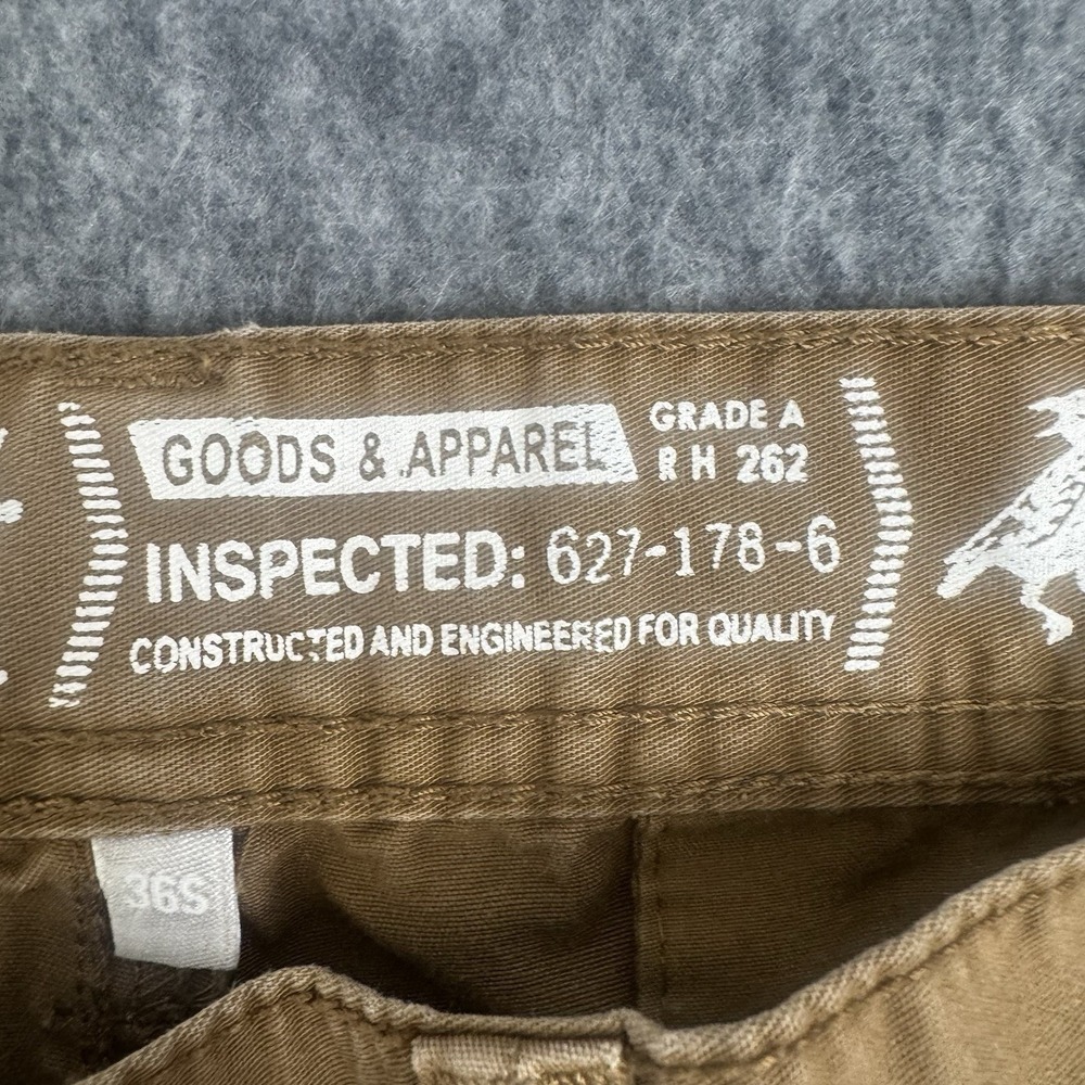 Red Herring Chino Pants Stretch Straight Brown Mens 36x30 Casual - Picture 8 of 10